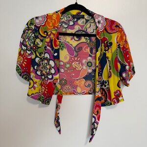 Zara Multicolor Floral Patterned Top
